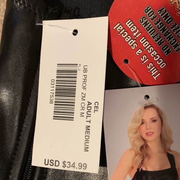 NWT Halloween Costume Wundergirl/Flash Zoom Faux Leather Fitted Corset/Superhero - Picture 12 of 16